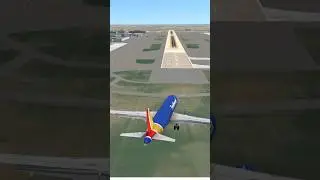 Southwest A320 Crosswind Landing #aviation #a320 #avgeek #flightsimulator #landing #rfs #plane