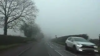 Driving On The A443 From Holt Heath Through Hallow To Worcester, England 15th January 2025