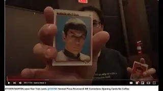 STEVEN BARTON open Star Trek cards @COCNC Nomad Pizza Brunswick ME Comedians Opening Cards No Coffee