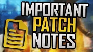 IMPORTANT NEW PATCH NOTES BLACK OPS 3!