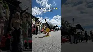 The world&rsquo;s first slide on a wet floor sign ⚠️ #relatable #tiktok #viralvideo