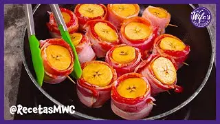 El Pl&aacute;tano Maduro Envuelto en Tocineta &iexcl;Es la 8va Maravilla! - RecetasMWC
