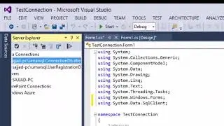 How to connect SQL server 2008 database with visual Studio 2012 C#