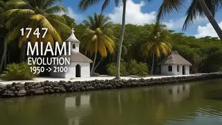 The evolution of Miami City across the times illustrated by AI (4k video)