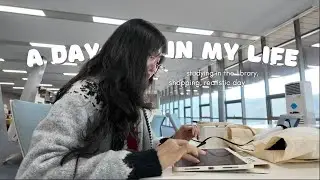 Living Alone in Seoul | Day in My Life as a Student 👩🏻‍💻 studying in the library, shopping