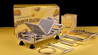 Unboxing video of Huanyu commercial cheese slicer with 1&2cm blades