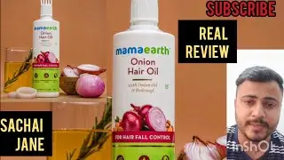 Mama Earth ONION HAIR OIL - Review in Hindi |Uses , benefits, control hair fall ,( 1 Month Results)