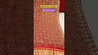 latest Amazing ajrak print handwork मॉडल silk saree #partywearsaree #saree #silksaree #shorts