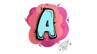 Procreate&rsquo;de nasıl graffiti yapılır - Rew&rsquo;s Drawings ile A harfi