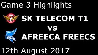 SKT vs AFS Game 3 Highlights WILD CARD MATCH 2017