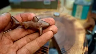 I Carved a Shark from a Scrap Wood | Woodworking Transformation