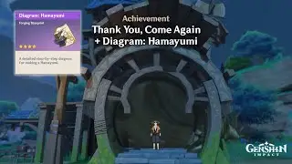 Genshin Impact - Diagram: Hamayumi (Bow Blueprint) + Achievement: Thank You, Come Again