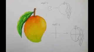 Easy Mango art techniques🥭 সহজে আম আঁকার পদ্ধতি #mangoart #easyart #artforbeginners #viral #art