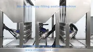 BG-6 tofu tray filling sealing machine with automatic tray denester