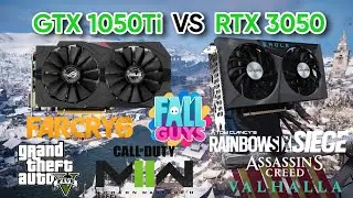 RTX 3050 VS 1050Ti Test in 6 Games - Performance Comparison