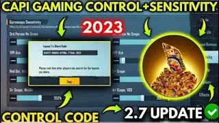 [ CAPI ] 🫡Gaming New 2.7 Sensitivity settings | Control Code Capi gaming 2023 ✅❌