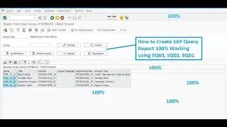 How to Create Query Report Using SQ03, SQ02, SQ01 in SAP ABAP S4/HANA