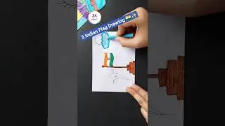Happy Republic Day | Indian Flag 🇮🇳 Drawing #shorts #drawing #easy #art #indianflag #ytshorts
