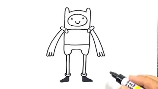 How to Draw FINN | Adventure Time Step by Step Easy Drawing