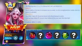 ALICE BUFFED +TANK BUILD GOD MODE IN THIS BUILD 1v5 (PLS TRY)-MLBB
