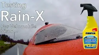 Improving visibility in the rain - Rain-X for velomobile visor