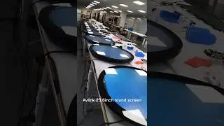 23.6inch round screen PCAP display Android Monitor LCD digital signage Windows Avlink best factory