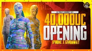 SPENDING 40000 UC IN ULTIMATE MUMMY SET | IPHONE X GIVEAWAY | TYLER PUBG MOBILE