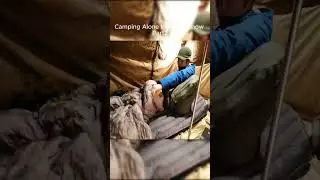 Camping Alone in Heavy Snow Part2 #camping #build #shelter #bushcraft #survival #campinghacks #did