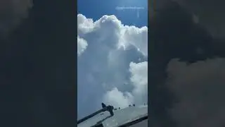 Growing stage of cumulonimbus cloud. #aviation #clouds #sky #shorts #climbing