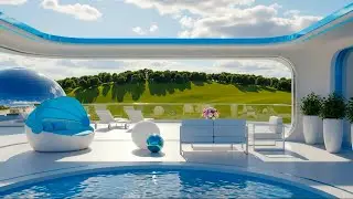 Frutiger Aero Pool 4K | Calm Ambient Music | Early 2000s Nostalgia