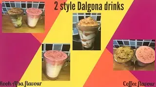 2 Dalgona style drinks- Coffee & Rooh Afsa flavour