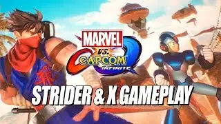 STRIDER & MEGA MAN X  Gameplay w/Maximilian (Marvel Vs. Capcom Infinite)
