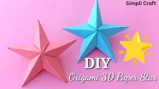How to make 3D Paper Star || DIY Origami Paper Craft #viral #diy #craft 