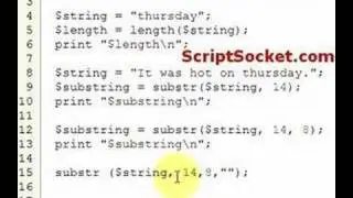 Perl Tutorial 20 - Functions: length, substr, index, rindex