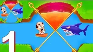 Save Daddy Game Fish Attack Game Level 23 CHOP Saving ameplay in hindi Rescue from shark |  #game