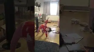 Athena KP - her sister Aria ZP doing a yoga dance #funnykids #cutekids #kidsyogafun #kidsdance