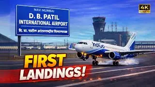 Navi Mumbai Airport FIRST LANDING – A Historic Moment for Indian Aviation | नवी मुंबई विमानतळ