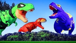 ⚡🦖 Speed vs Strength! Wolverine T-Rex vs. Flash Giganotosaurus vs. Venom! 💥🔥