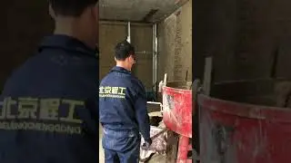 newest automatic spraying and plastering wall machine #construction #rendering