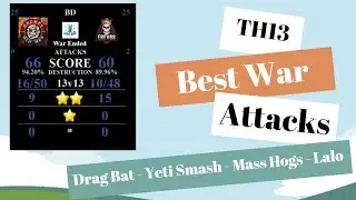Top 4 TH13 attack strategies currently being used by the E sports professionals in CLASH OF CLANS