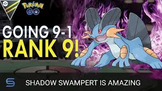 SHADOW SWAMPERT in Ultra League gets us to RANK 9! | Pokemon Go PvP