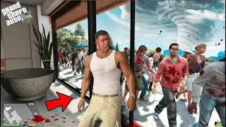 Franklin Surviving In Hardcore Zombie Apocalypse With His Friends in GTA 5 !