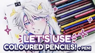Let's Use Coloured Pencils~ Sketchbook Session🖍️