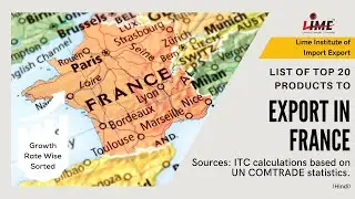 Best Growth Rate Wise Sorted Top 20 Products to Export in France  from India | Best Opportunities