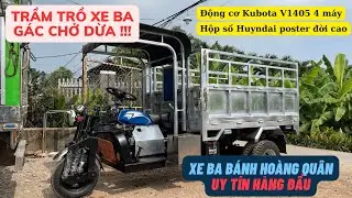 Giao Xe Hoa L&acirc;m M&aacute;y Dầu Về Bến Tre Chở Dừa - Xe Ba G&aacute;c M&aacute;y Dầu Ho&agrave;ng Qu&acirc;n