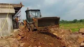 JCB Case 770 EX HP75 backhoe mud loader mitti paththr level work over bridge working 