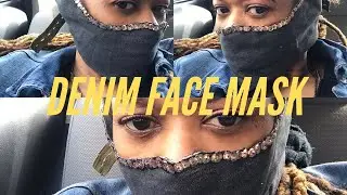 Denim Face Mask DIY | How to Make a Face Mask - No Sew #facemask #nosewfacemask #denimfacemask #diy