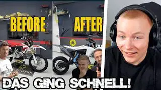 IN 24 STUNDEN SCH&Ouml;NSTES SUPERMOTO BUILD GESCHAFFT! 😱 | MotoPeer reagiert