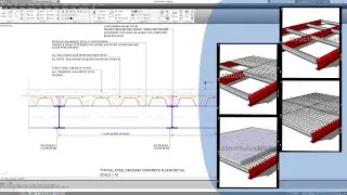 Steel Decking Concrete Floor Structural Cad detail drawing