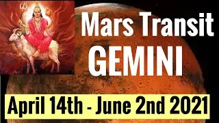 Mars Transit Gemini April 14th - June 2nd 2021 + Mars agitates Saturn!